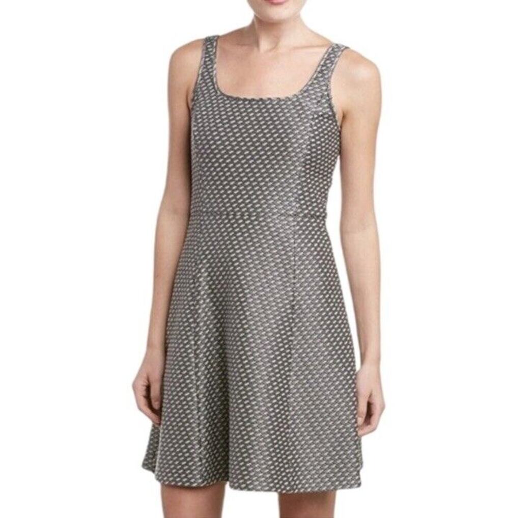 Theory Trekana Knit Sleeveless Flare Mini Dress Women's Sz 10 Gray